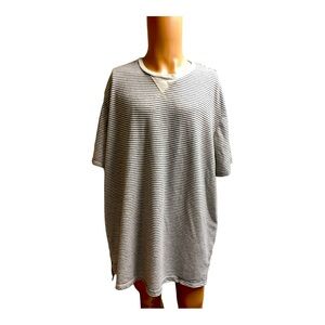 Mens 3XL FIVE FOUR striped shirt black and cream.